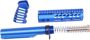 Guntec USA AR-15 Pistol Furniture Set With Miltube Anodized Blue