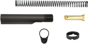 Tacfire AR-15 Mil-Spec Buffer Tube Kit W/ Standard End Plate 7.25 in 6-position Black