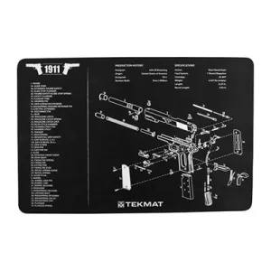 Pistol Gun Mats - Tekmat Pistol Gun Cleaning Mat For 1911 Black
