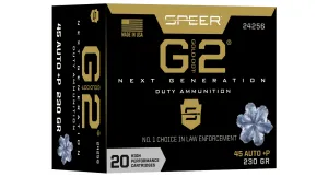 Speer Gold Dot .45 ACP +P 230 gr G2 Personal Protection 20 Rounds Ammunition - 24256