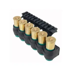 Mesa Tactical Sureshell Shotgun Shell Holder with 4-3/4" Optics Rail for Benelli M2 Tactical 12 Gauge 6-Round Polymer
