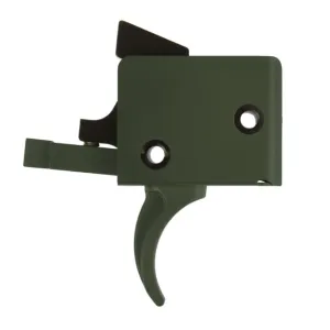 CMC Triggers AR-15/AR-10 Trigger Group Single Stage Small Pin Curved 3.5lb Pull Olive Drab Green