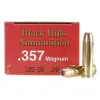 Black Hills 357 Magnum Ammo 125 Grain Jacketed Hollow Point Box of 50