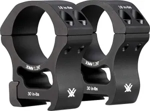 Vortex Pro Series Rifle Scope Rings 30mm High Black 1.26in 1.79oz