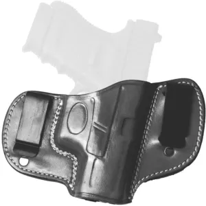Cebeci Arms Parts & Accessories 10 Cebeci Arms Leather Double Clip IWB Holsters Sig Sauer P320 Left Black