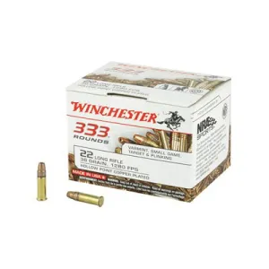 Winchester 22LR Ammo 36 Grain Hollow Point 333 Round Brick - 22LR333HP