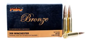 PMC Bronze .308 Win Ammo 147 Grain FMJBT 20rds - 308B