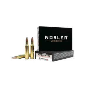 Nosler Match Grade 22 Nosler 77gr Custom Competition HPBT Centerfire Rifle Ammo - 20 Rounds