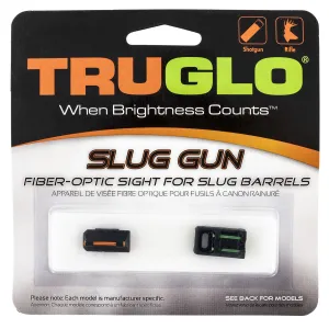 TruGlo TG961R Slug Gun Series Black | Red Fiber Optic FrontGreen Fiber Optic Rear, Shotgun Sight