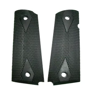 KIMBER 1911 Compact Double Diamond Black Rubber Grips (1000057A)