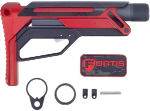 Fortis Manufacturing Parts & Accessories 52 Fortis Manufacturing LA Stock Bundle Pack Cerakoted buffer tube and Standard QD End Plate Red