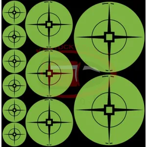 Targets & Training Brands 7 BIRCHWOOD CASEY Target Spots Assort Grn 1" - 60, 2" - 30 & 3" 10pk