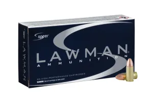 Speer Lawman 9mm 115gr TMJ Handgun Training Ammunition, 50 Rounds - 53650