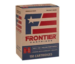 Hornady Frontier 55 gr Hollow Point Match .223 Rem Ammo, 150/box - FR1415
