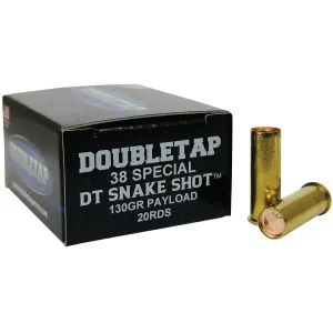 DoubleTap Ammunition 41 DoubleTap Ammunition DT SnakeShot .38 Special 130 gr #9 Handgun Shotshell, 20Rds