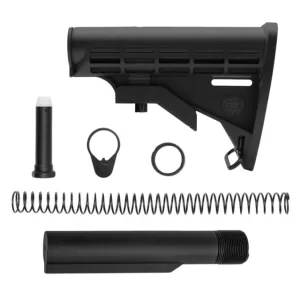 Tiger Rock AR-15 Collapsible Standard Version Stock Body w/6-Position Buffer Tube Kit Mil-Spec Black Medium