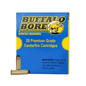 Buffalo Bore Ammunition 6 Buffalo Bore 44 Rem Mag 255 grain Hard Cast Keith - Gas Checked Low Recoil Pistol and Handgun Ammo, 20/Box - 4E/20