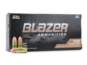 CCI Blazer Brass 9mm 115 Gr FMJ 100rd (Box)