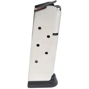 Colt 1911 Magazine .45 ACP 7-Round Combat Officer Stainless with Bumper