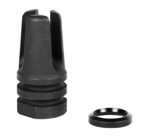 LBE 3-Prong Flash Hider Black Steel for 5.56x45mm NATO AR15