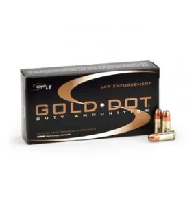 Speer 9mm 124gr Gold Dot Law Enforcement Ammunition, 50 round Box - 53618