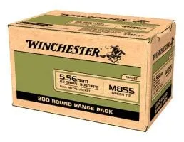 Best Gun Deals Right Now (2026): Updated Daily 66 Winchester M855 5.56 Bulk Ammo 62 Gr FMJ Green Tip 200rds - WM855200