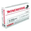 Winchester Ammunition 26 WINCHESTER USA 5.56mm 55 Grain FMJ 20rd Box Rifle Ammo (WM193K)