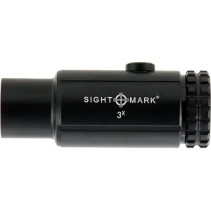 Sightmark SM19063 T-3 Magnifier Matte Black 3x23mm 30mm Tube Features LQD Flip To Side Mount