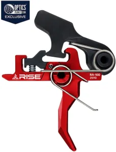 Rise Armament OPMOD HEX-C 2-Stage Trigger Curved 4.5 lb Black/Red RA-100-HEXC-RED