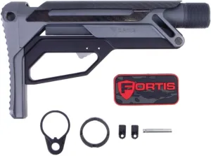 Fortis Manufacturing Parts & Accessories 53 Fortis Manufacturing LA Stock Bundle Pack Cerakoted buffer tube and Standard QD End Plate Grey
