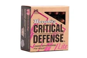 Hornady 9mm Luger 100 gr FTX Critical Defense Lite 25/Box