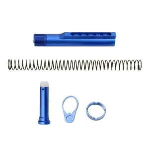 Tiger Rock Six Position Mil-Spec Buffer Tube Kit AR-15 M4 Blue Small