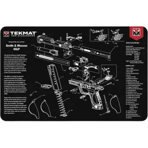 Tekmat Handgun S&W M&P Gun Cleaning Mat Black