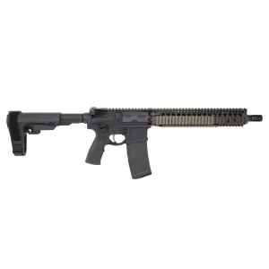 Daniel Defense DDM4 GL/SSC 5.56mm 12.5" 1:7 Govt Bbl Car LPG RIS II 11.5 FDE TIMNEY AXCESS FCG Pistol w/SBA3 Brace & DDFH 02-088-00385-047