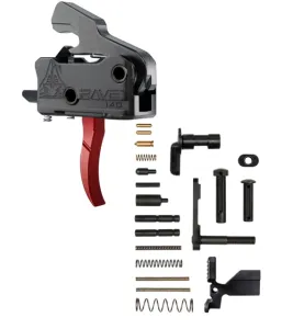RISE Armament RAVE 140 w/ AR-15 Lower Parts Kit Curved 3.5lb Black/Red