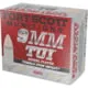 Fort Scott Munitions 9mm 115 Grain Tumble Upon Impact Nickel Pistol Ammunition 20 Round