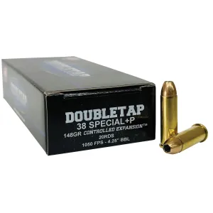 DoubleTap Ammunition 37 DoubleTap Ammunition .38 Special 148 gr JHP 20rds Handgun Ammo for Effective Self-Defense - 38SP148CE