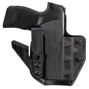 Comp-Tac C852SS191RBKN eV2 Max AIWB Black Kydex/Leather Belt Clip Fits Sig P365 Right Hand