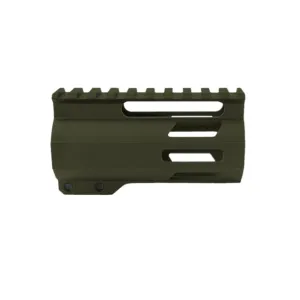 Tiger Rock AR-15 4in M-Lok Super Slim Free Float Handguard w/2in & 3in M-Lok Rail Sections Cerakote Plain OD Green Small