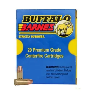 Buffalo Bore 9mm Luger +P 95 grain Barnes TAC-XP Lead-Free Low Flash Handgun Ammo, 20/Box - 24G/20
