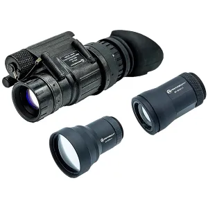 Armasight NAMPVS14OBG9DH1 PVS-14 Pinnacle Observation Kit Black Night Vision Monocular 1x27mm Gen 3 Ghost White Phosphor/2376 FOM Intensifier Tube Features 3x & 6x Magnifiers