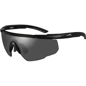 Wiley X Saber Advanced Changeable Series Shooting Glasses Matte Black Frame Smoke Lens