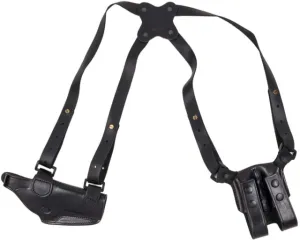 Cebeci Arms Parts & Accessories 27 Cebeci Arms Leather Horizontal Shoulder LHS Holsters Glock 19 23 Left Black
