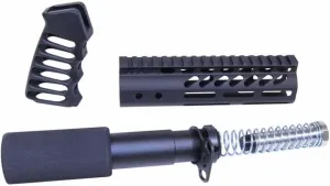 Guntec USA Parts & Accessories 57 Guntec USA AR-15 Pistol Furniture Set Anodized Black