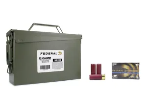 Federal Tactical 12 Ga Reduced-Recoil 2-3/4 9 Pellet FLITECONTROL 00 Buck Shot 50 Rounds in Heavy Duty Ammo Can