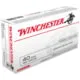 Winchester USA Handgun .40 S&W 180 grain Jacketed Hollow Point Brass Cased Centerfire Pistol Ammo 50 Rounds