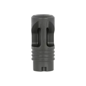 LBE Unlimited Dual Port Flash Hider AK-47 Muzzle Device, 14x1 LH Thread, Heat-Treated Steel
