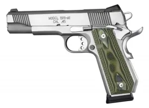 Hogue 1911 Govt. Grip Model Bobtail Checkered G10 G-Mascus Green Lava