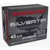 Winchester Ammunition 17 WINCHESTER Silvertip 45 ACP 185Gr Defense Hollow Point Brass Ammunition | 20 Rounds