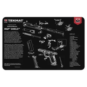 TEKMAT ARMORERS BENCH MAT 11X17 S&W M&P SHIELD BLACK